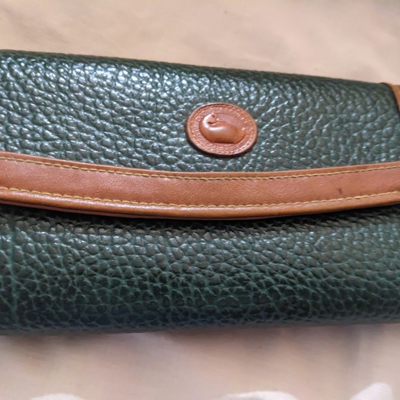 Dooney & Bourke Green/Tan Leather Shoulder Bag & Wallet Please Read Description - Picture 9 of 16